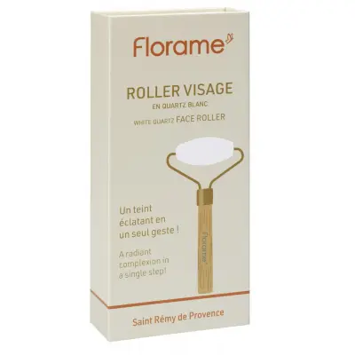 Roller visage en quartz blanc
