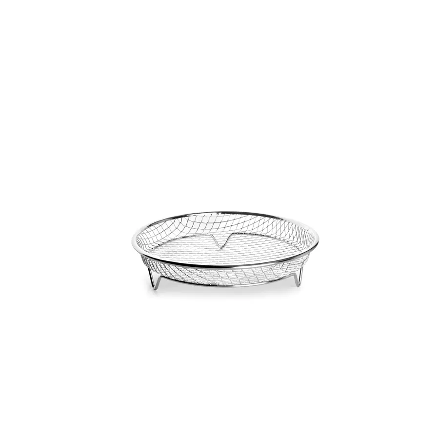 IBILI - Round Basket for Air Fryer 19x4 cm, 18/10 Stainless Steel - Special for Air Fryer