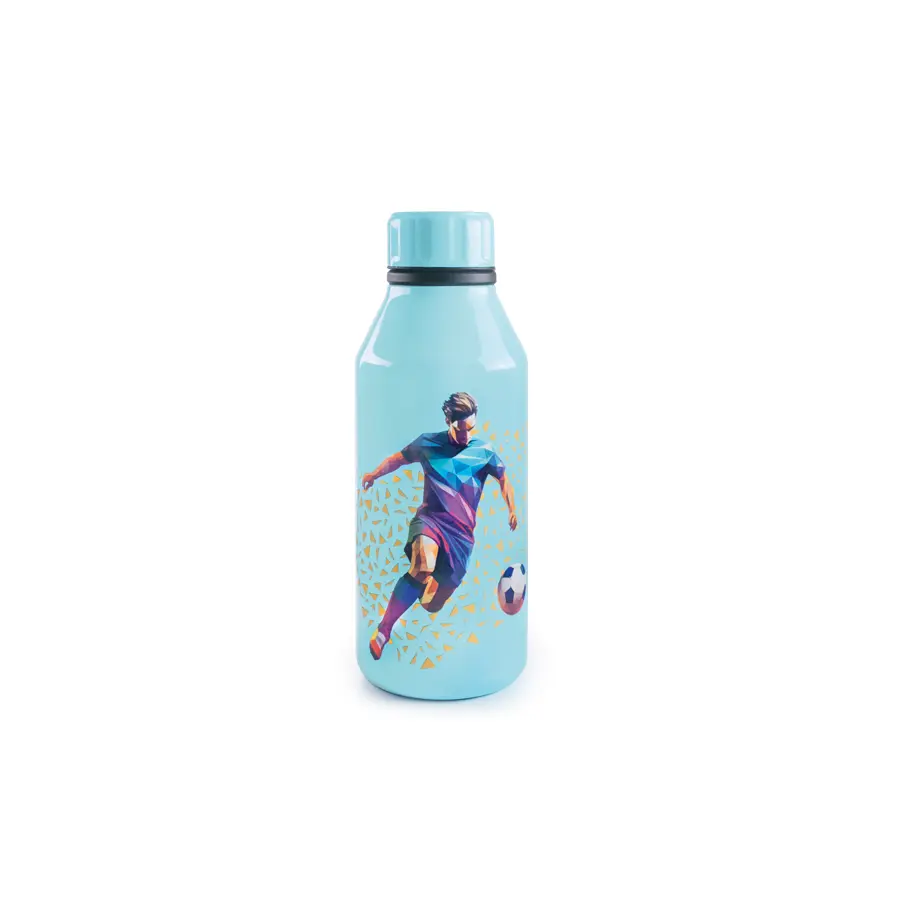 IBILI - Double Thermos BottleKids Soccer Wall Cup 350 ml, 18/10 Stainless Steel, Double Wall, Reusable