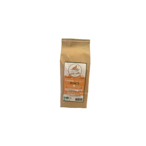 Organic Soft Wheat T80 Flour - Semi-wholemeal - 1 kg