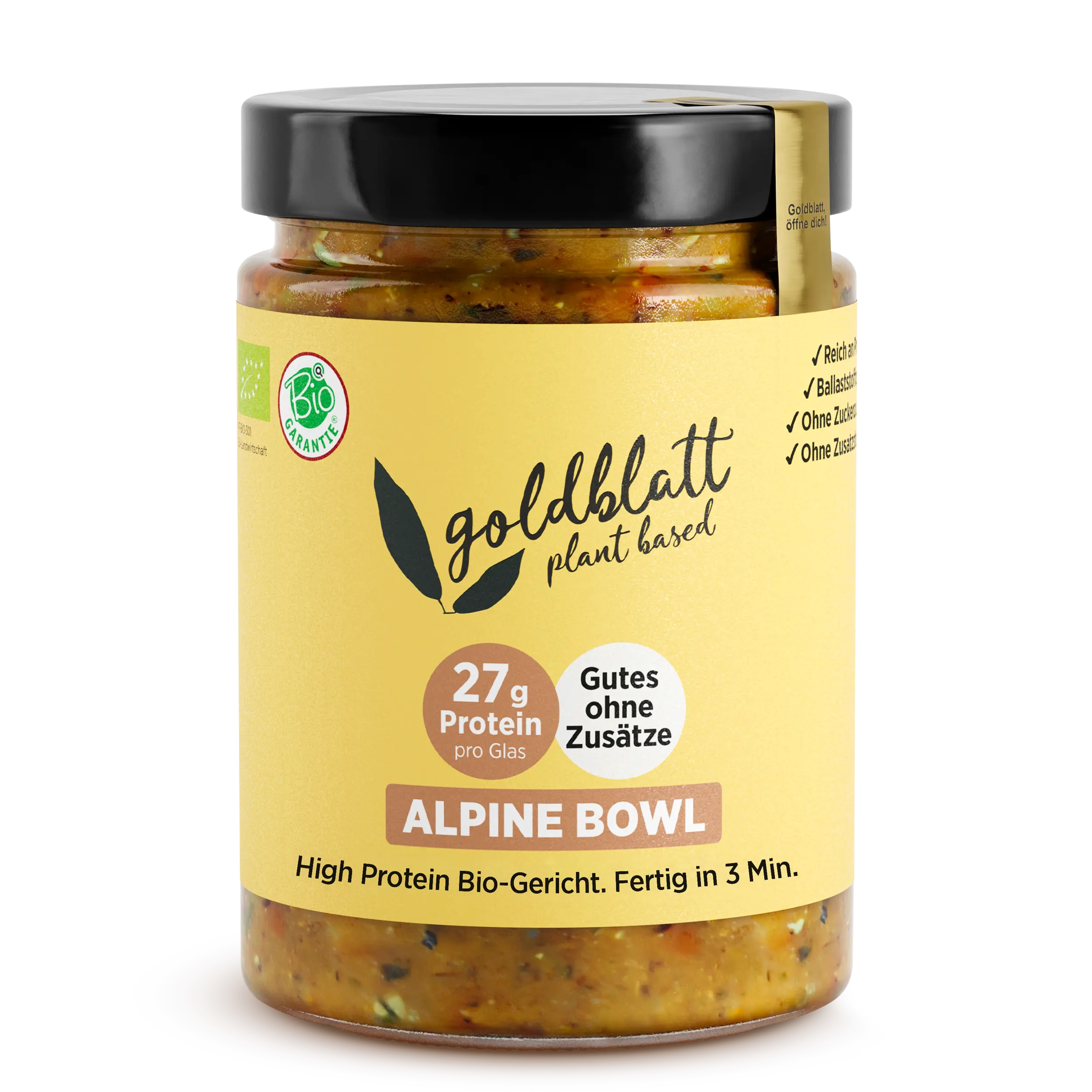 Goldblatt Organic Alpine Bowl – Plato preparado con alto contenido en proteínas