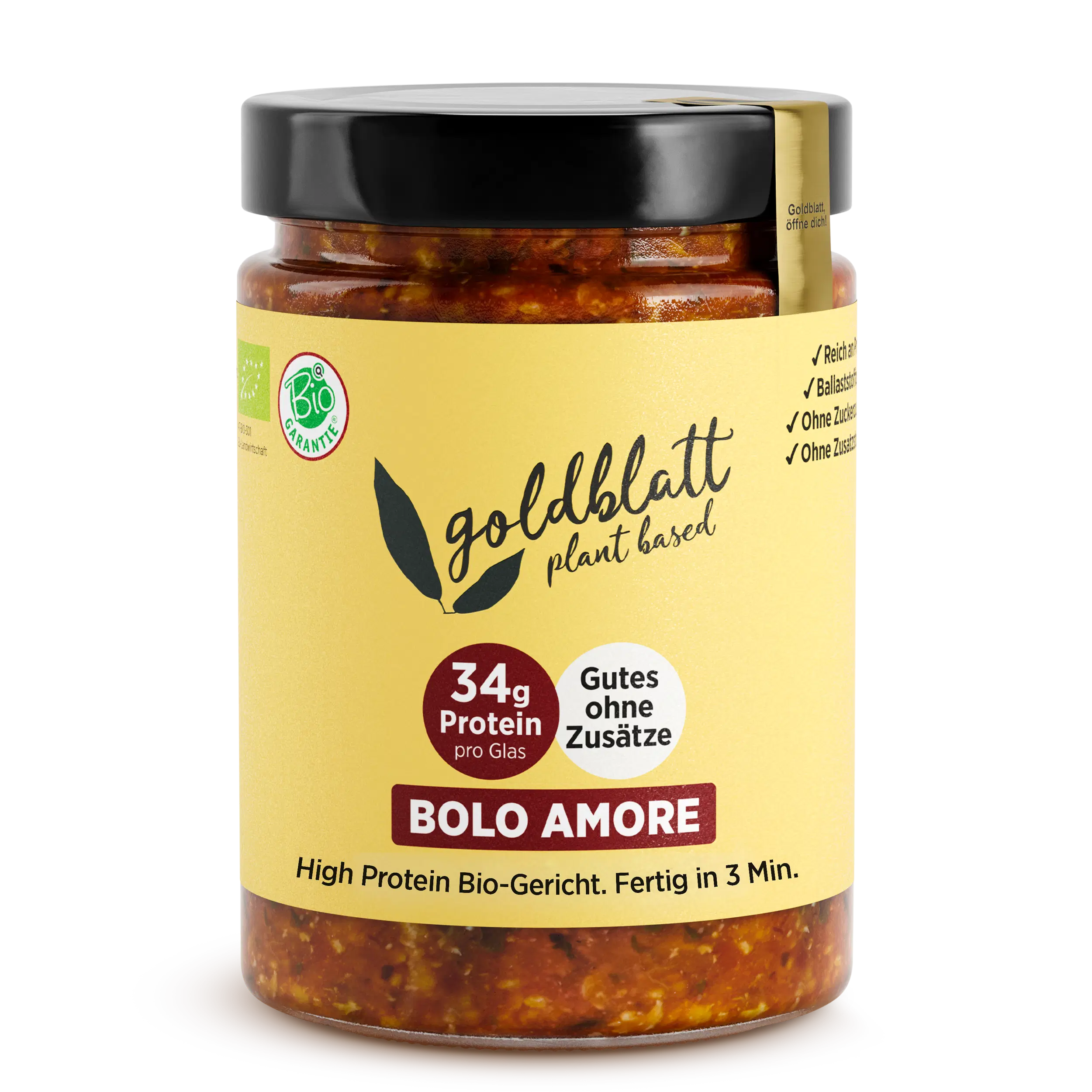 Goldblatt Organic Bolo Amore – Plato preparado estilo boloñesa con alto contenido proteico