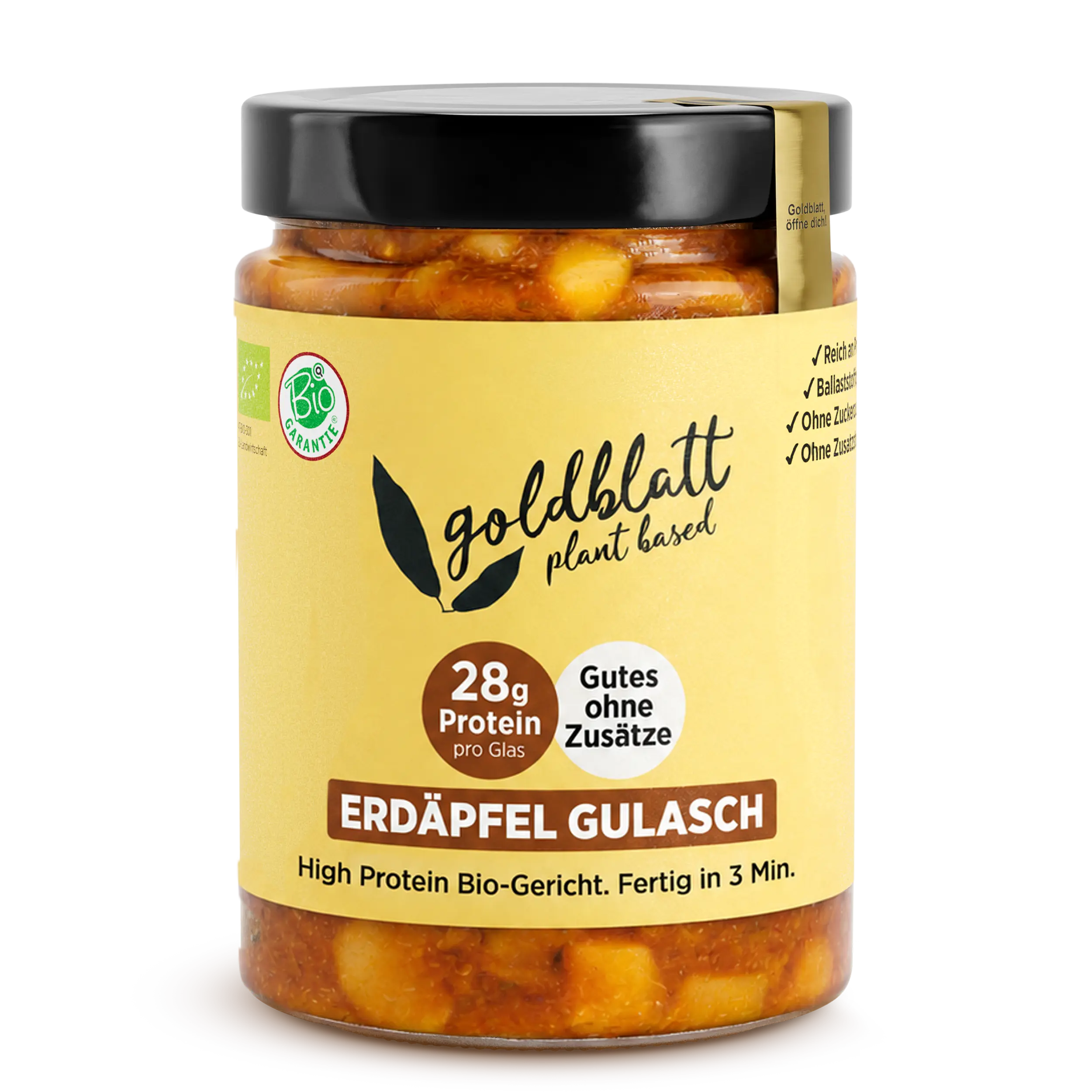 Goulash de patata orgánico Goldblatt – Plato preparado con alto contenido en proteínas