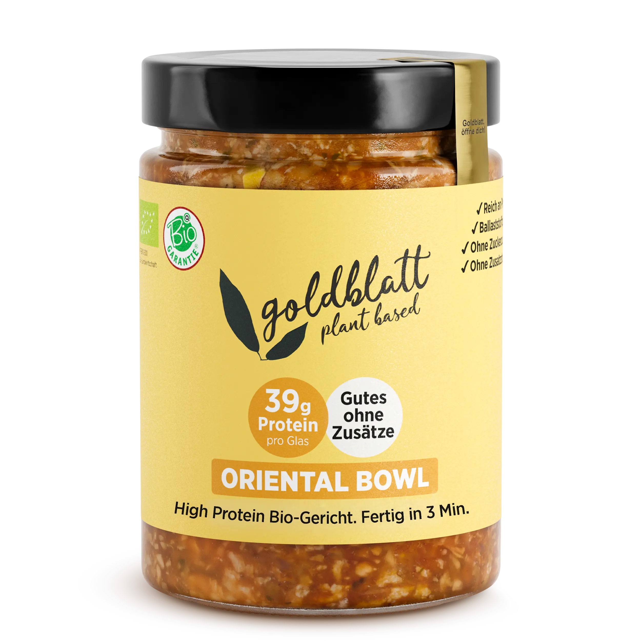Goldblatt Organic Oriental Bowl – Plato preparado con alto contenido en proteínas