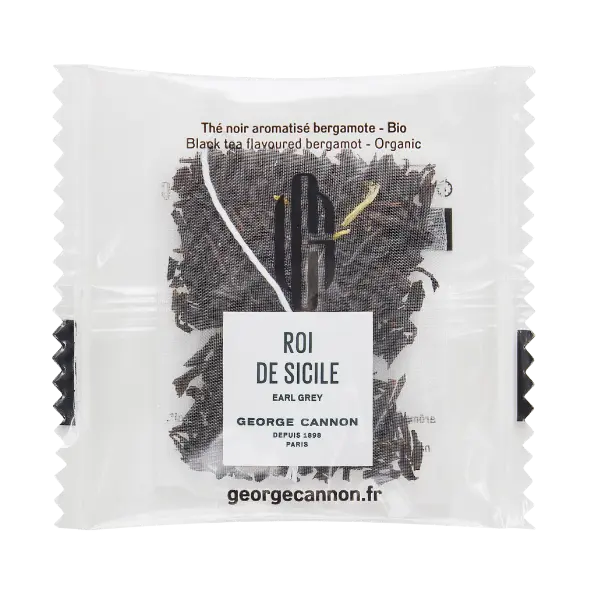 ROI DE SICILE EARL GREY Thé noir à la bergamote Bio - Carton 160 sachets