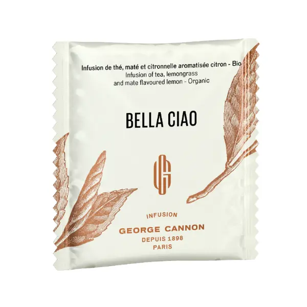 BELLA CIAO Infusion de thés, maté et citronnelle aromatisé au citron Bio - Carton 160 sachets