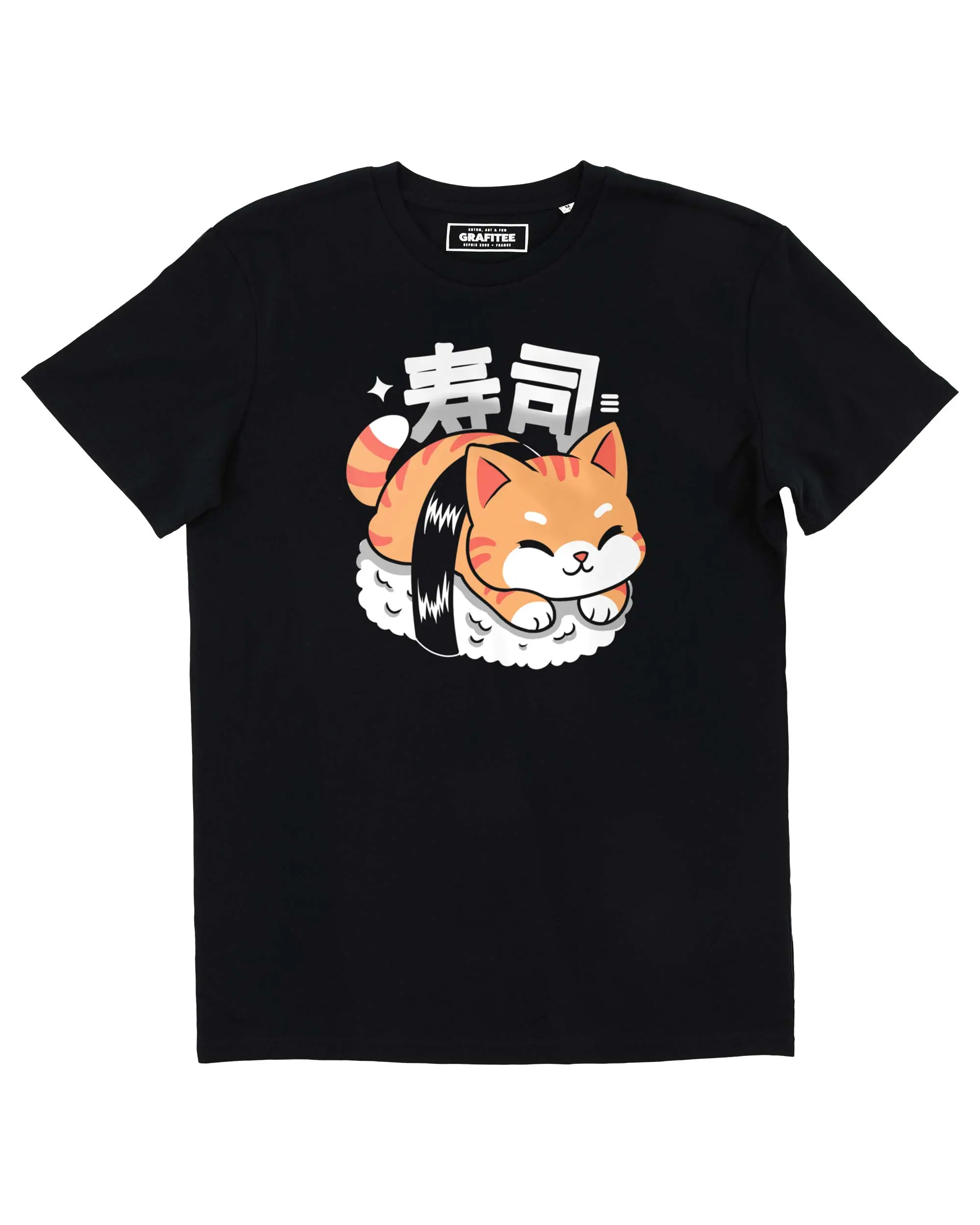 Teeshirt Cute Sushi Cat - Style casual en bio