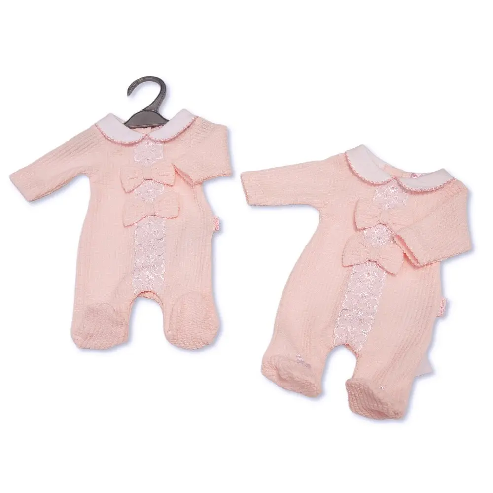 Premature Baby Girls All in One with Lace and Bows - Hearts