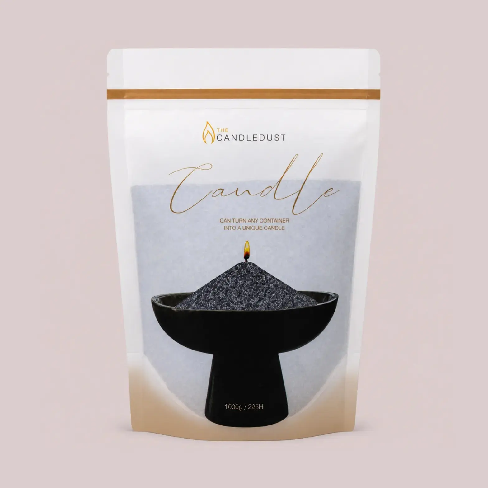 Candle Sand 1kg / 2.20lbs refill kit + 17 wicks - Grey unscented