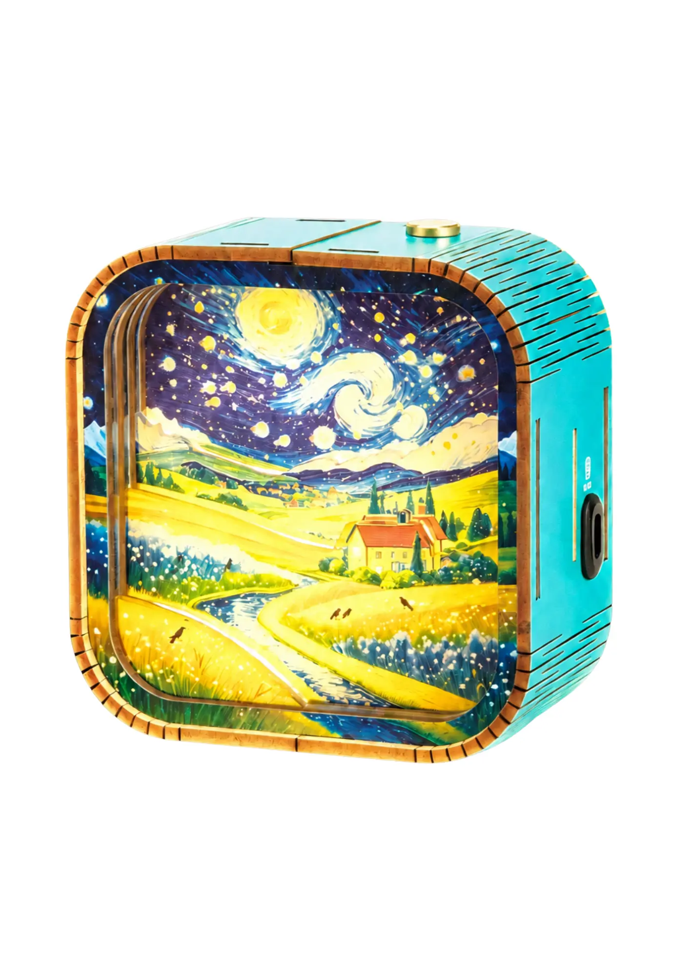 Inspirebox, 3D Houten Puzzel, Night Light, Field Theme, BE013159, 9,2x4x9,1cm