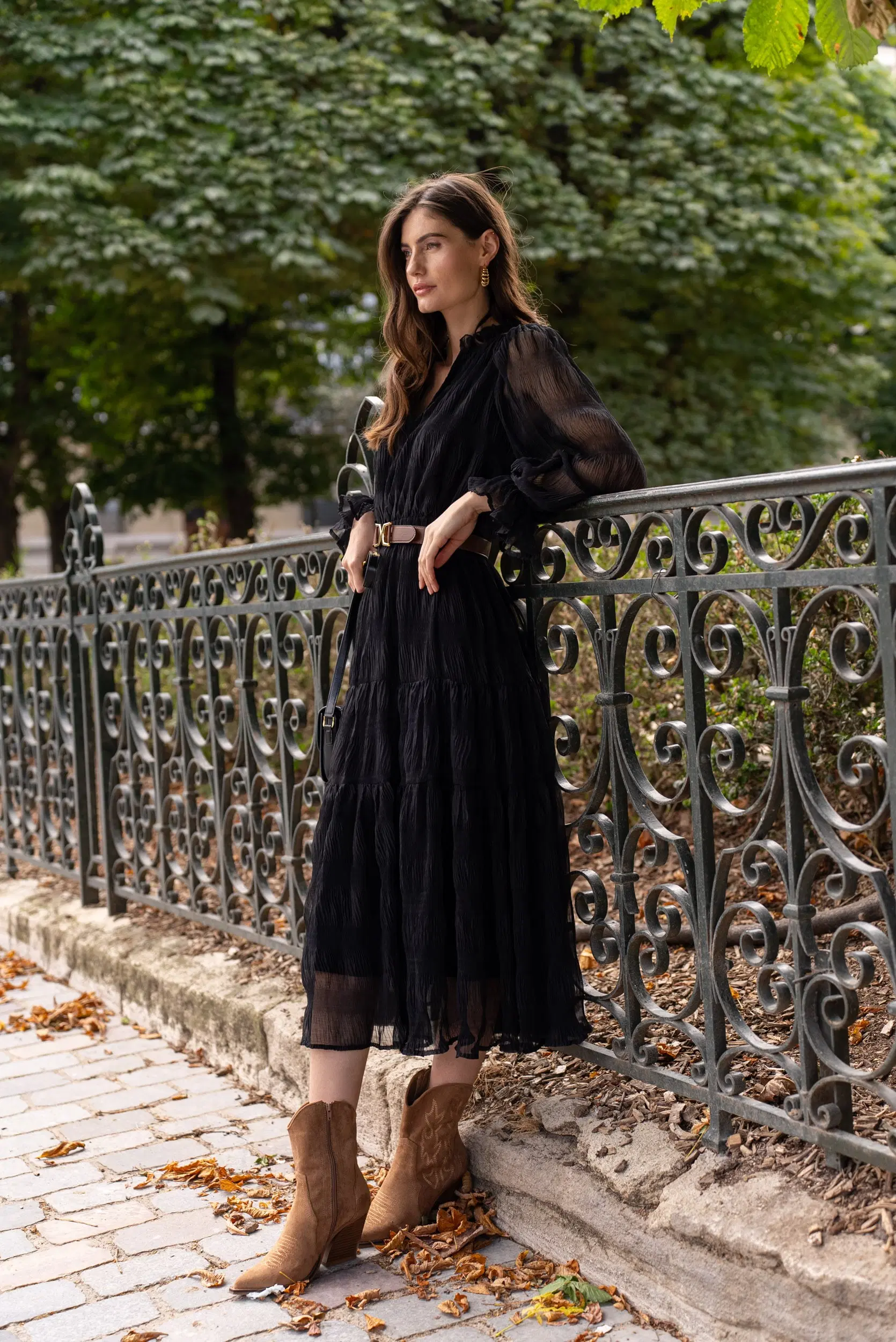 Robe longue froncée Simone - 81032