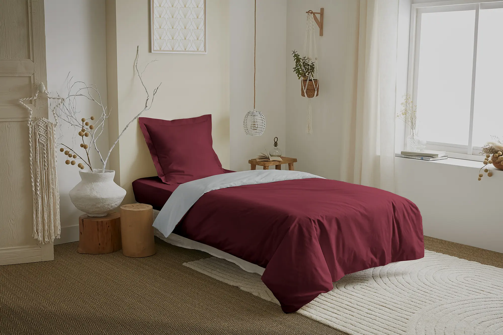 Parure de draps 3 Pièces "Duo Premium" lit 90 x 190 cm