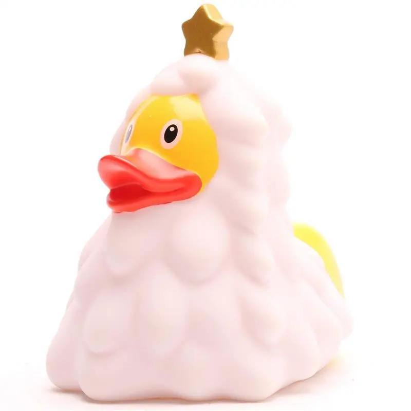 Badeente Weihnachtsbaum - weiss - Gummiente