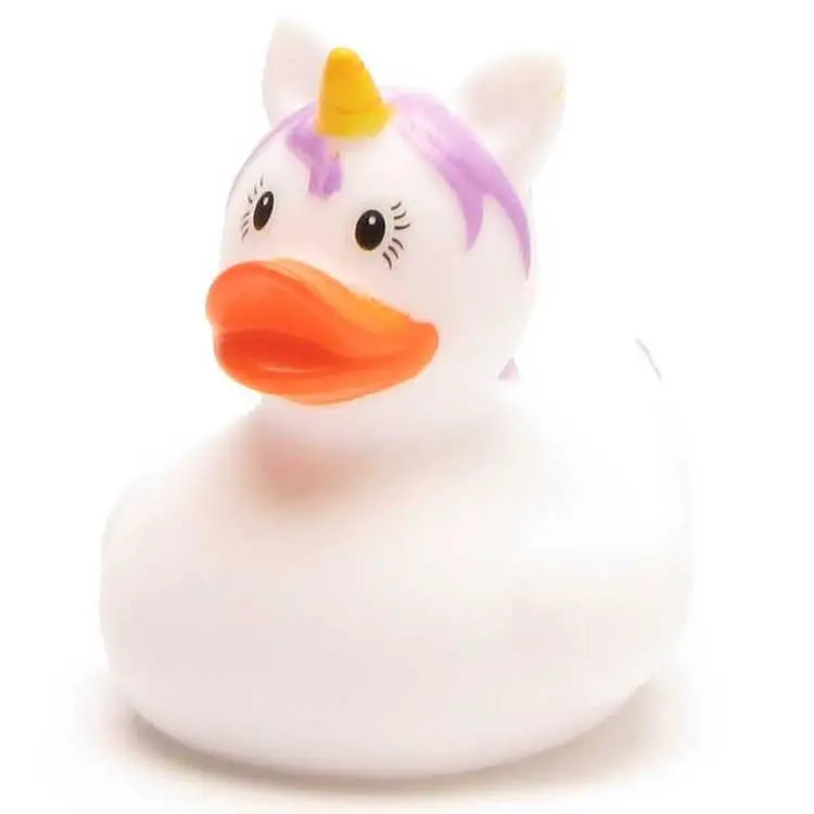 Mini Einhorn Badeente - weiss - Gummiente