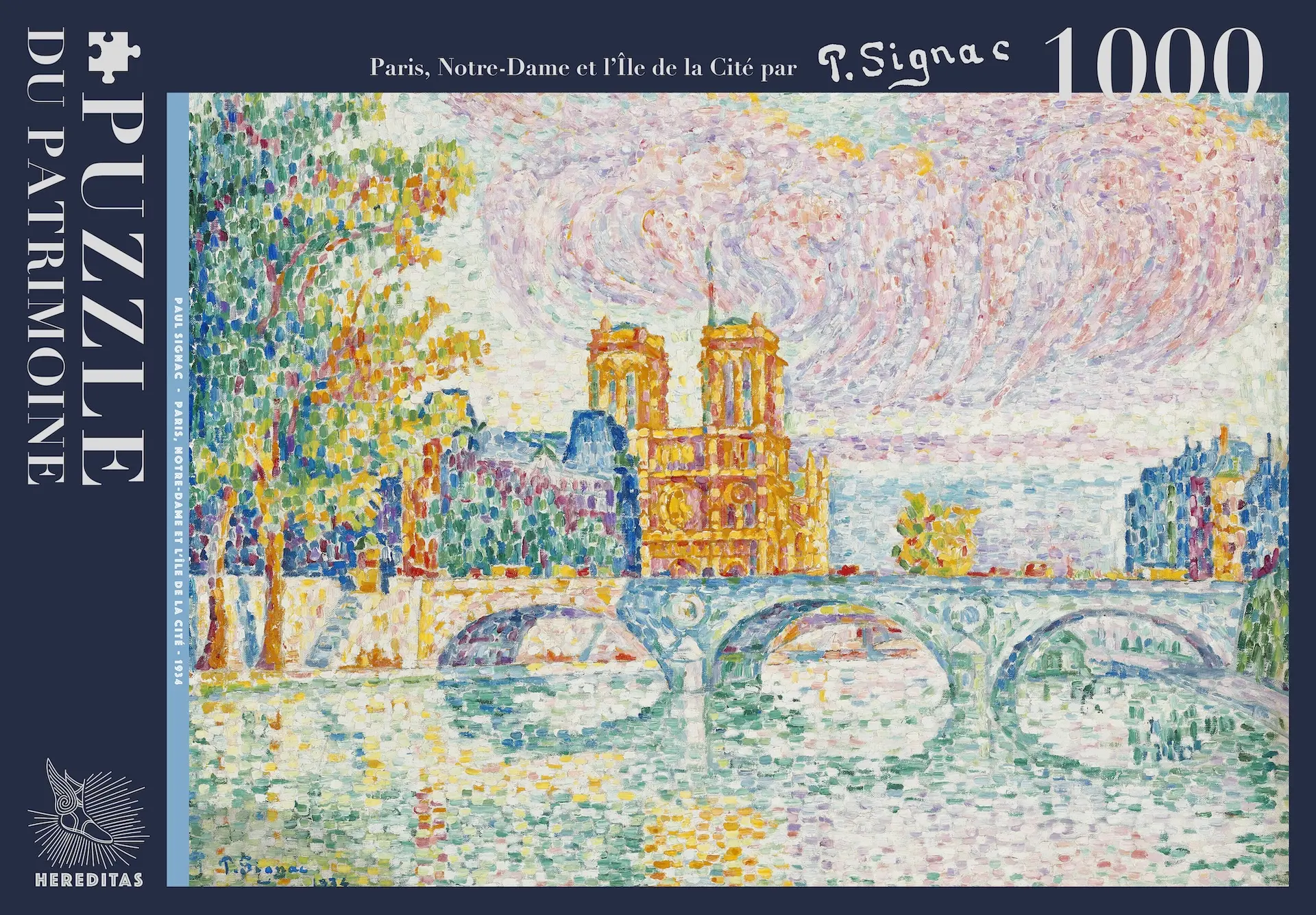 Puzzle 1000 pièces - Paris, l'ile de la Cité et la cathédrale Notre-Dame par Paul Signac