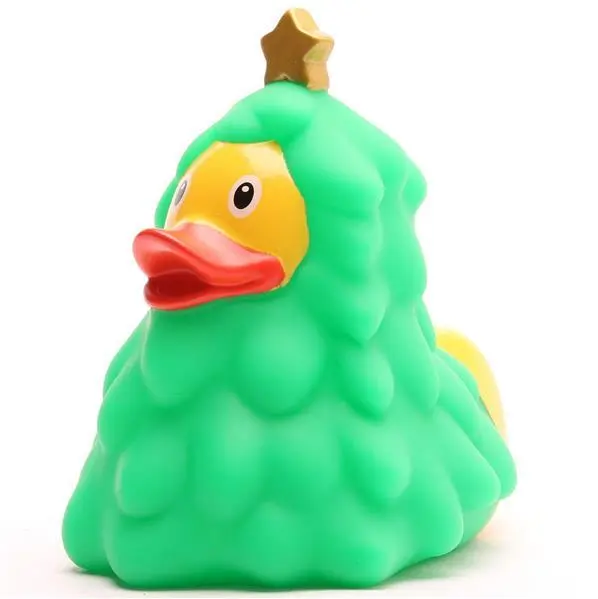 Badeente Weihnachtsbaum - grün - Gummiente