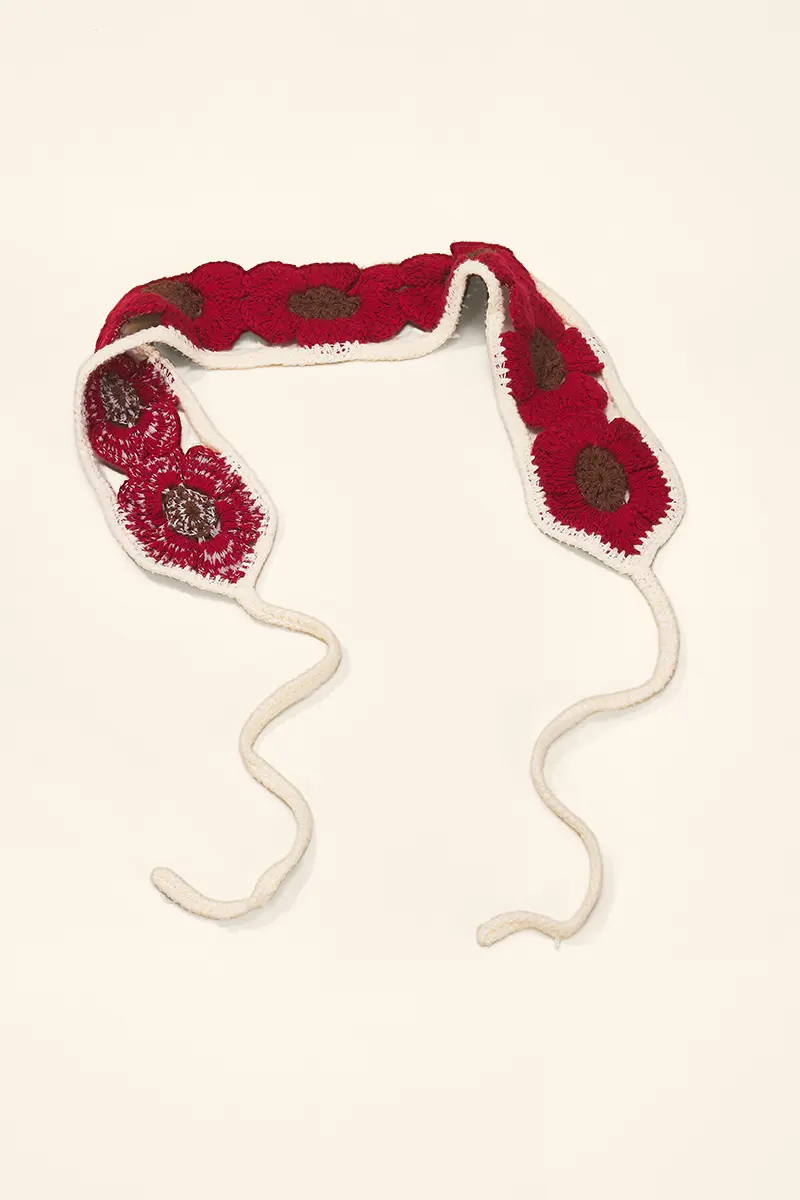 Bandana en crochet cœurs ST363HS