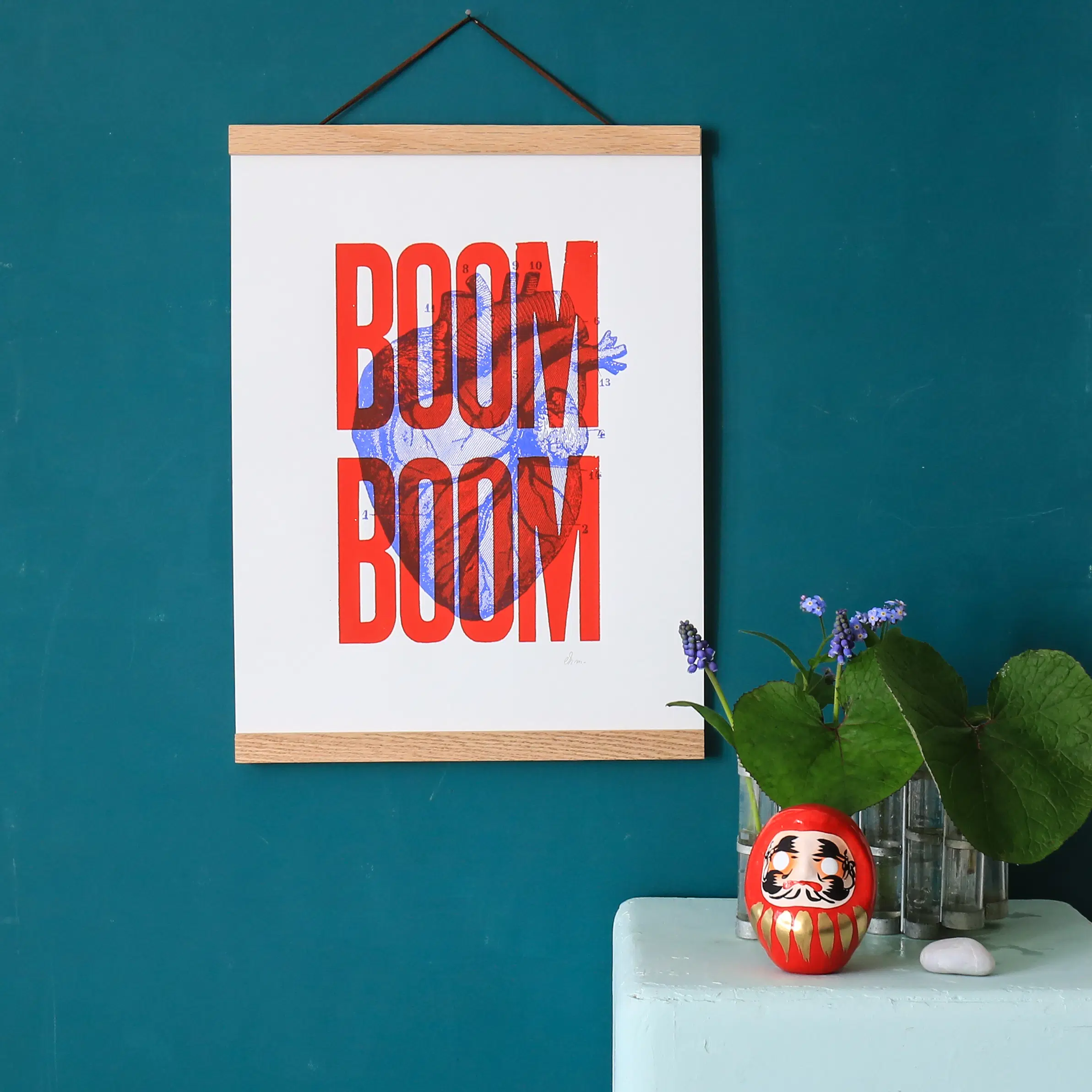 Boom Boom Rouge Affiche - Sérigraphiée, signée, 30 x 40 cm