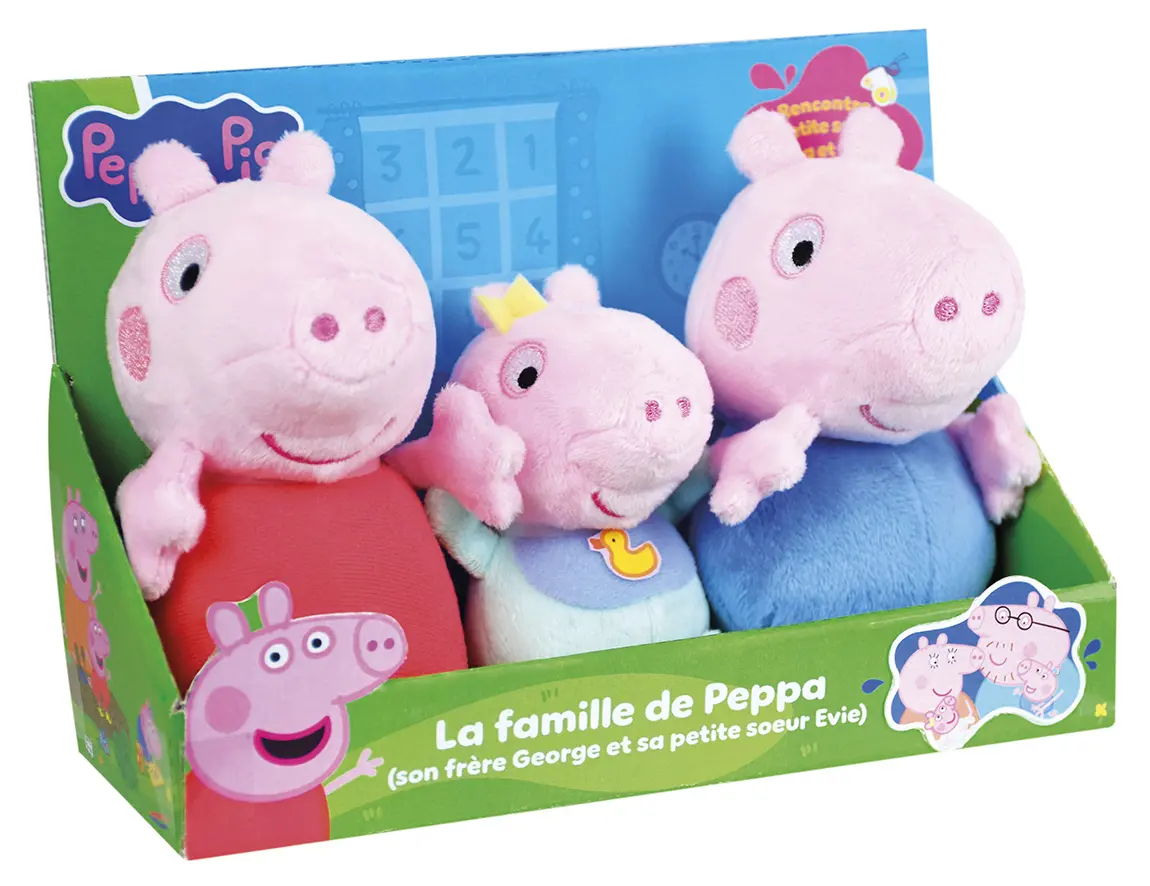 Peppa Pig Family Set - 3 plush toys 15 cm