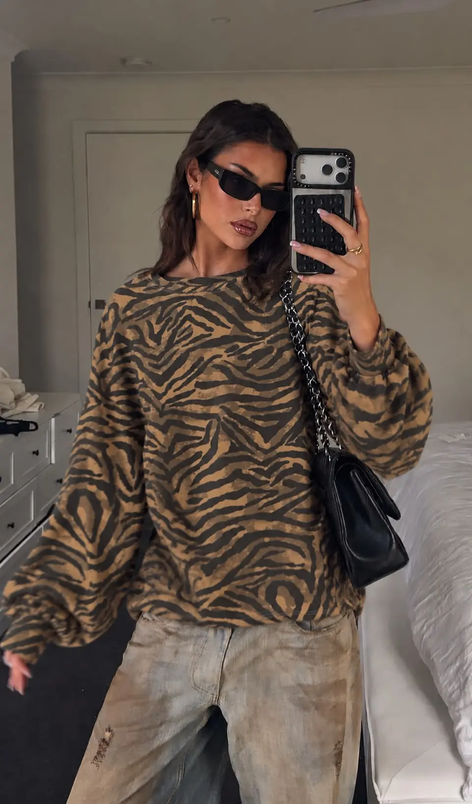 35983 - Sweat oversize imprimé zèbre