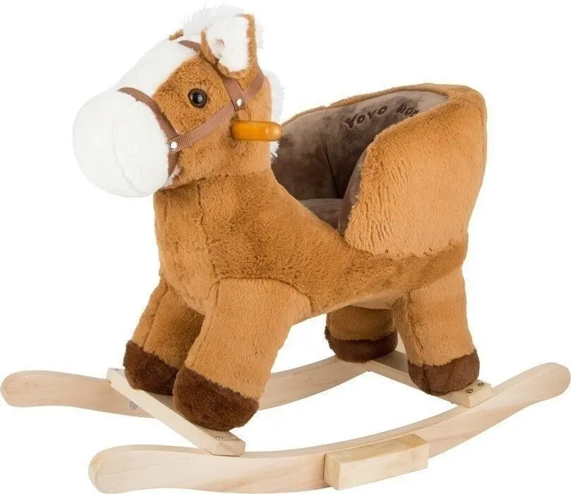 Cavallo a dondolo con sedile/suono | cavallo a dondolo | Giocattoli di legno