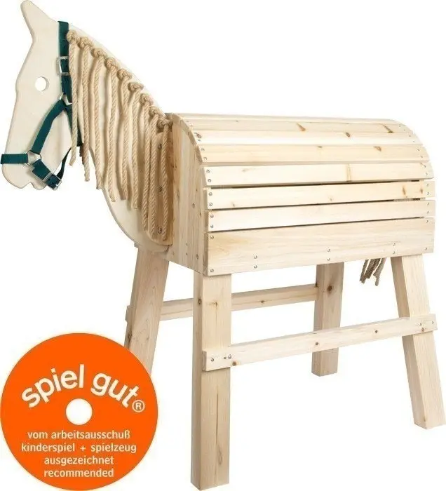 Cavallo giocattolo in legno | Saltellando e saltando | Giocattoli di legno