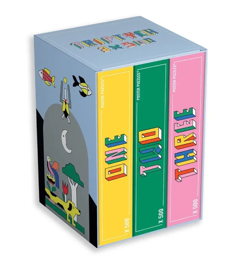 Triptych 3x500 Piece Jigsaw Puzzles for Adults (Special Edition Box Set)