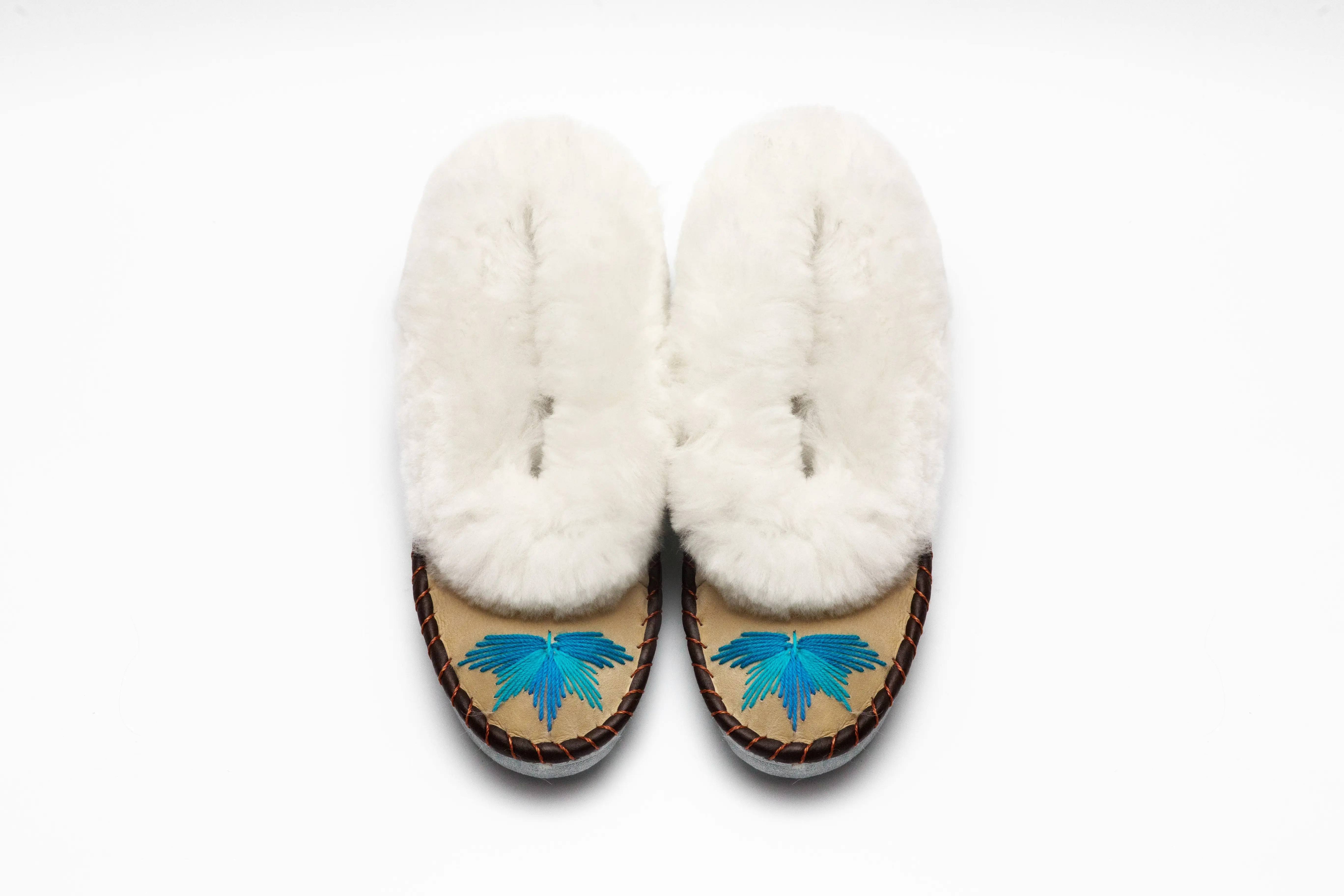 Sen Turquoise Sheepers slippers