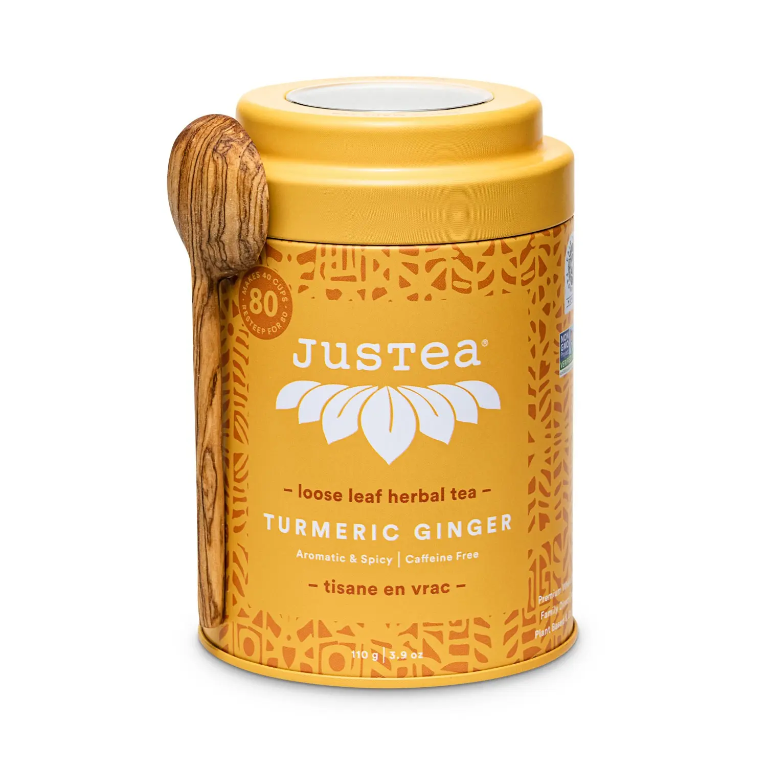 Jengibre de cúrcuma | JUSTA | 110 gramos | Té suelto | Sostenible | comercio justo