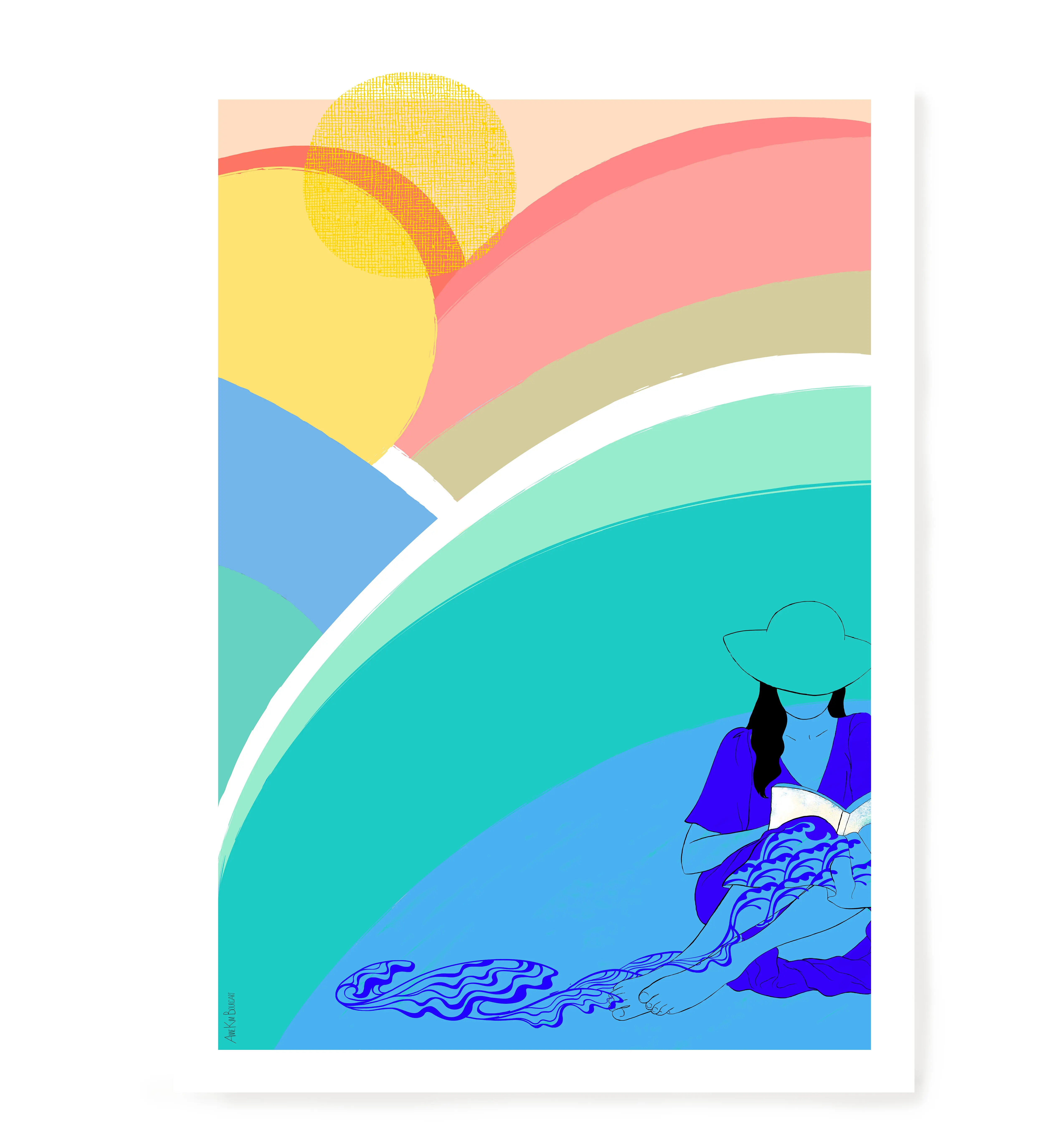 A4 Waves Poster