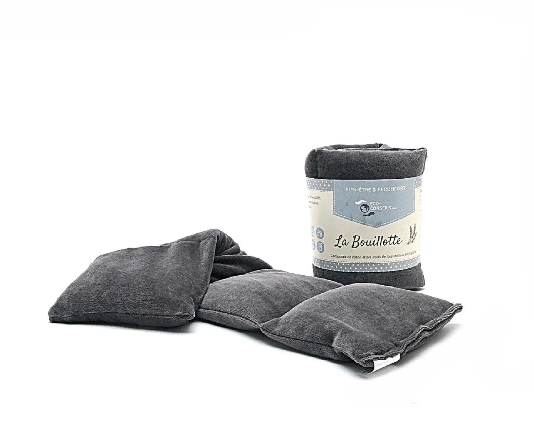 Botella de agua caliente seca orgánica - Gris