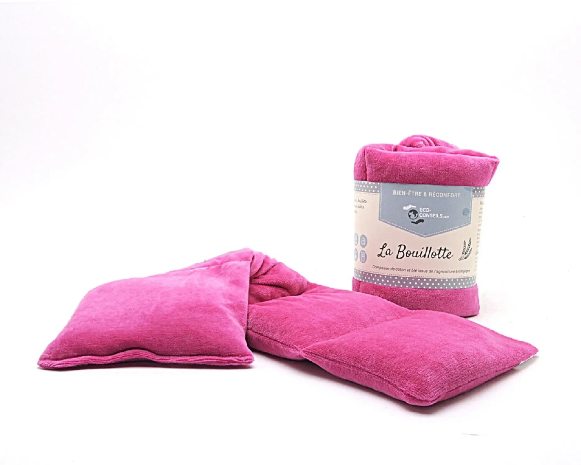 Botella de agua caliente seca orgánica - Fucsia