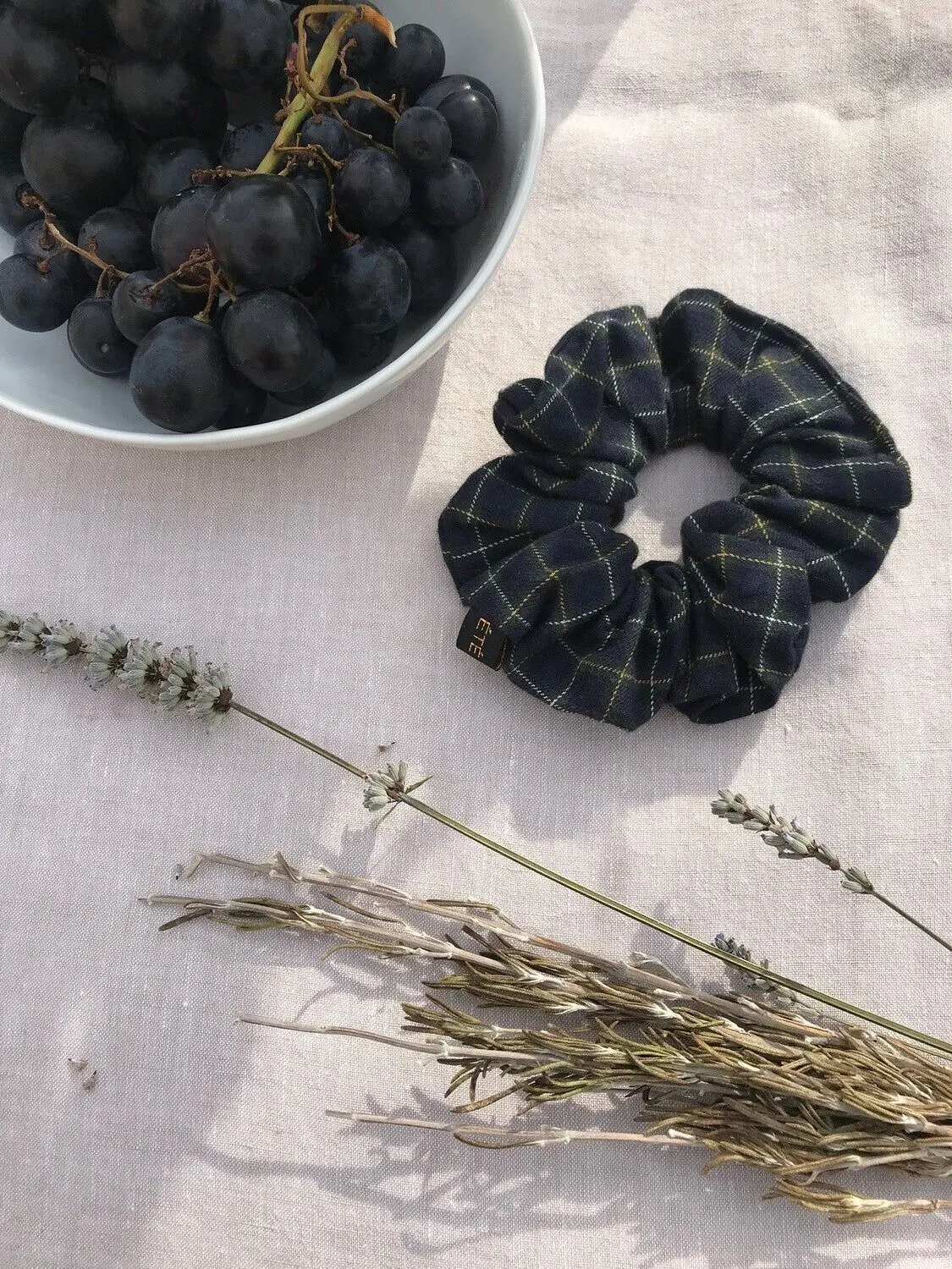 Dark Tartan Scrunchie - Classic