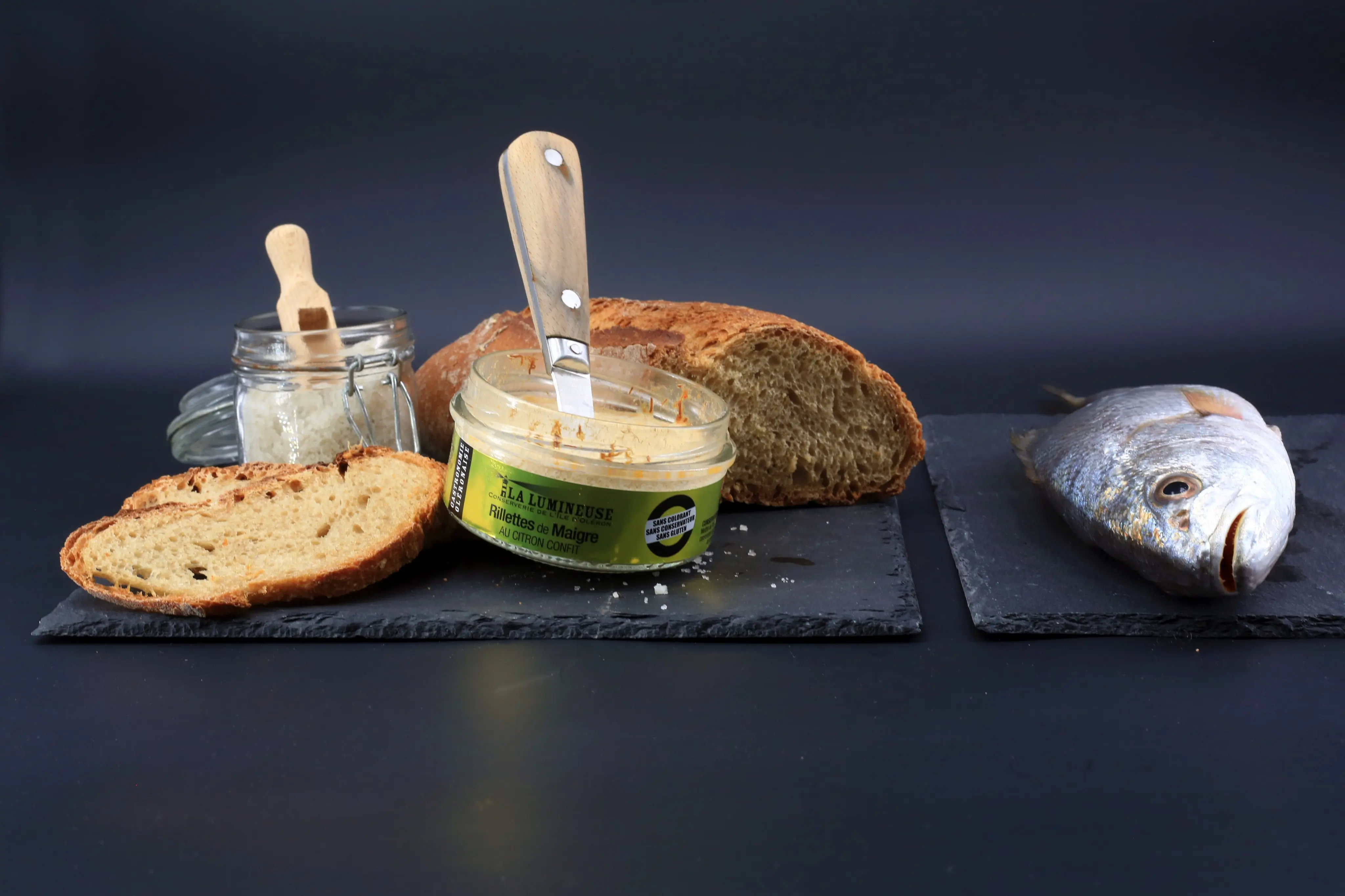 Rillettes de maigre au citron confit