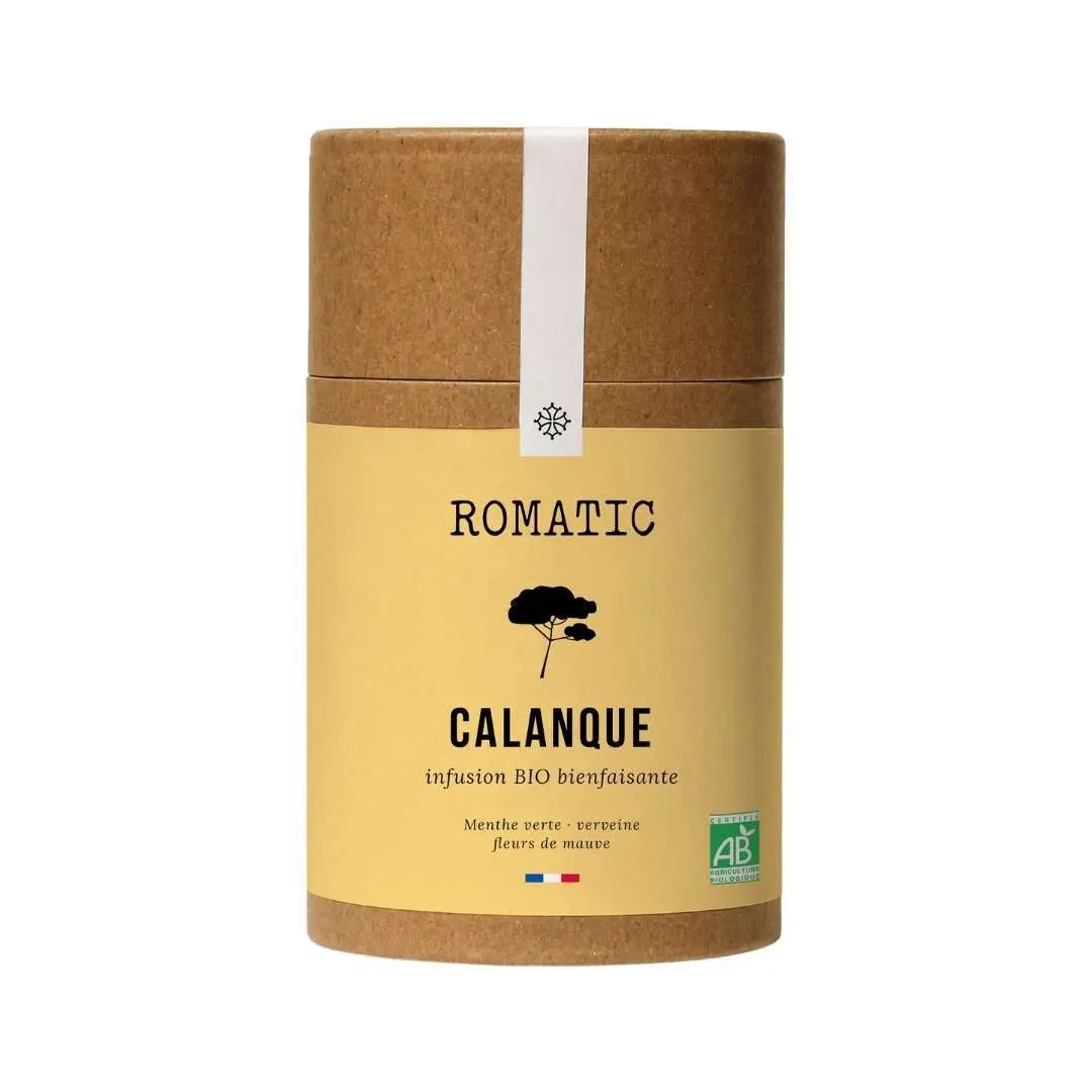 CALANQUE organic infusion 20g - spearmint - verbena - mallow flowers