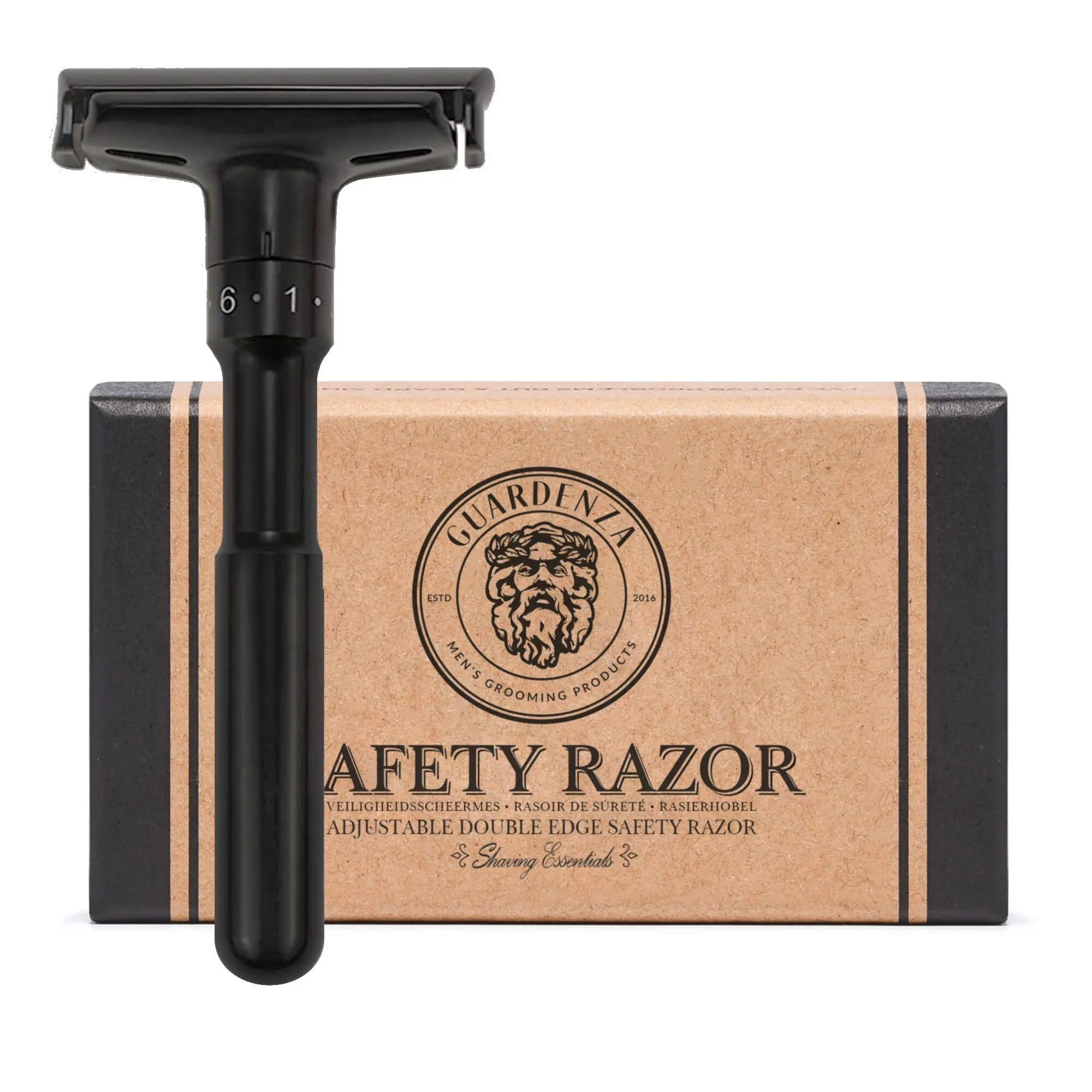 Adjustable Double-Edge Safety Razor - Matte Black