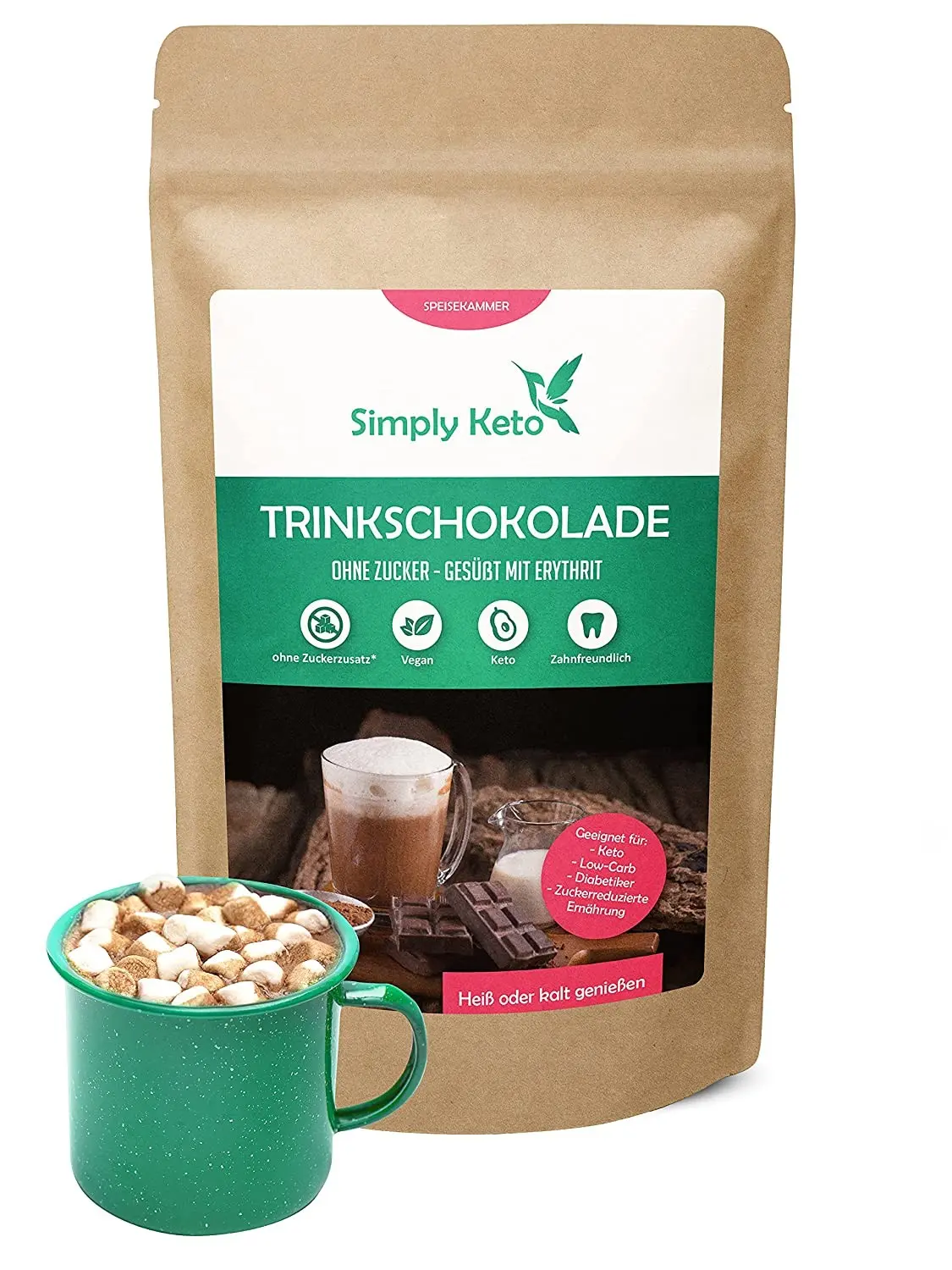 Drinking chocolate erythritol 180g
