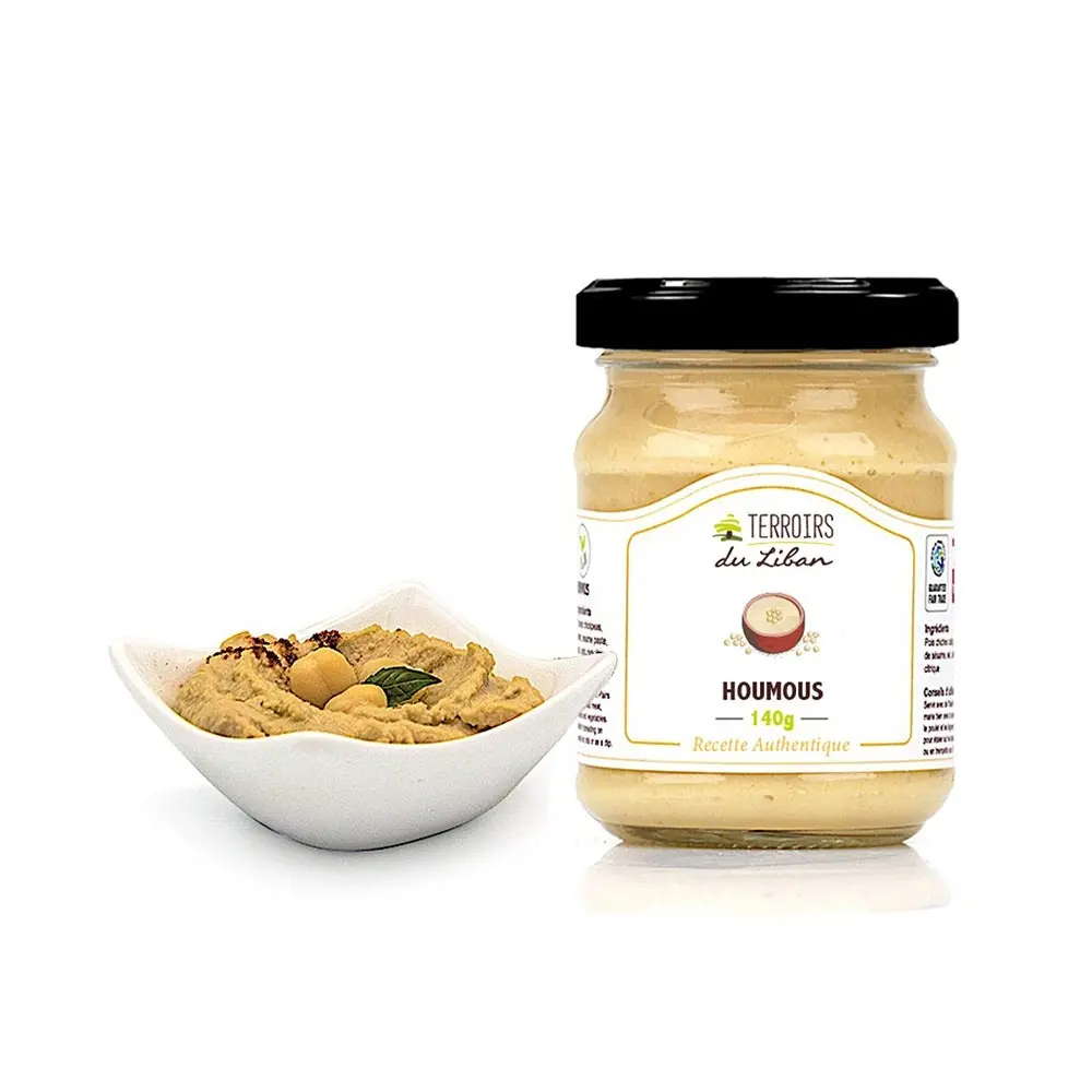 Terroirs du Liban - Hummus - 140 g - Chickpeas and sesame cream - Appetizer and mezze - Artisanal and Natural