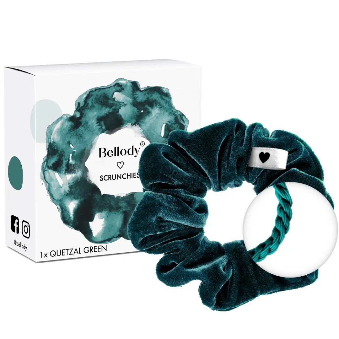 Samt-Scrunchie Grün - Bellody® (1 Stück - Quetzal Green)