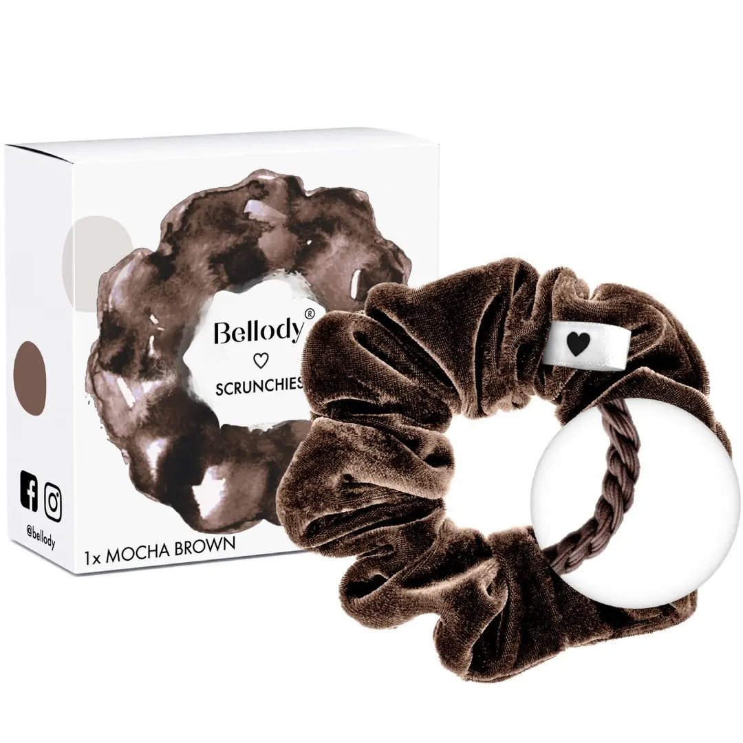 Samt-Scrunchie Braun - Bellody® (1 Stück - Mocha Brown)