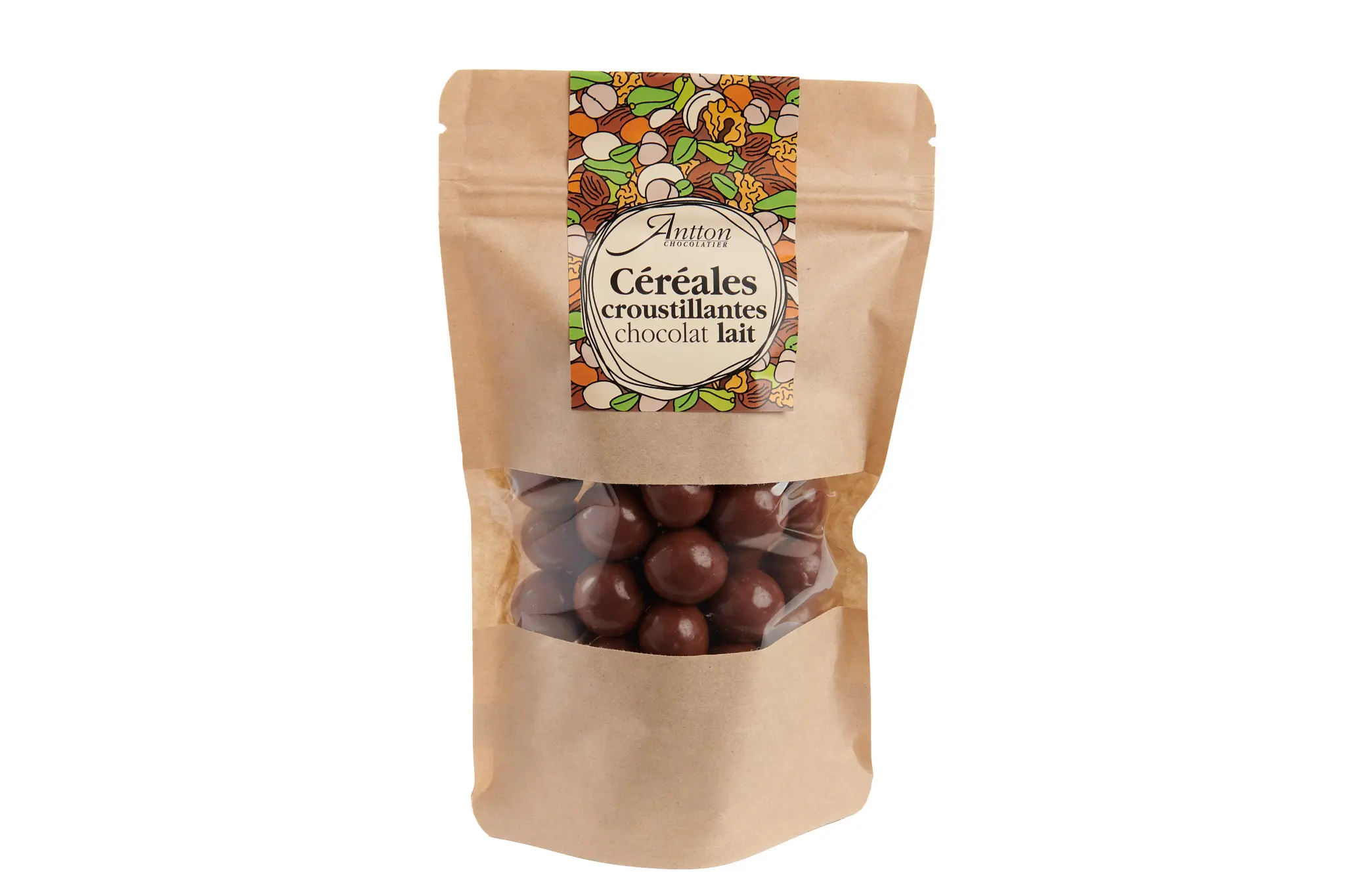 Bag of crispy cereals, milk chocolate, 110g