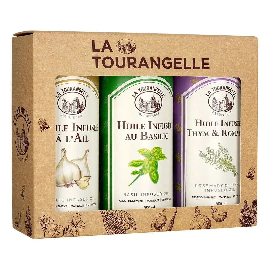 Trío infusionado (albahaca, ajo, romero y tomillo) - 3 x 250 ml