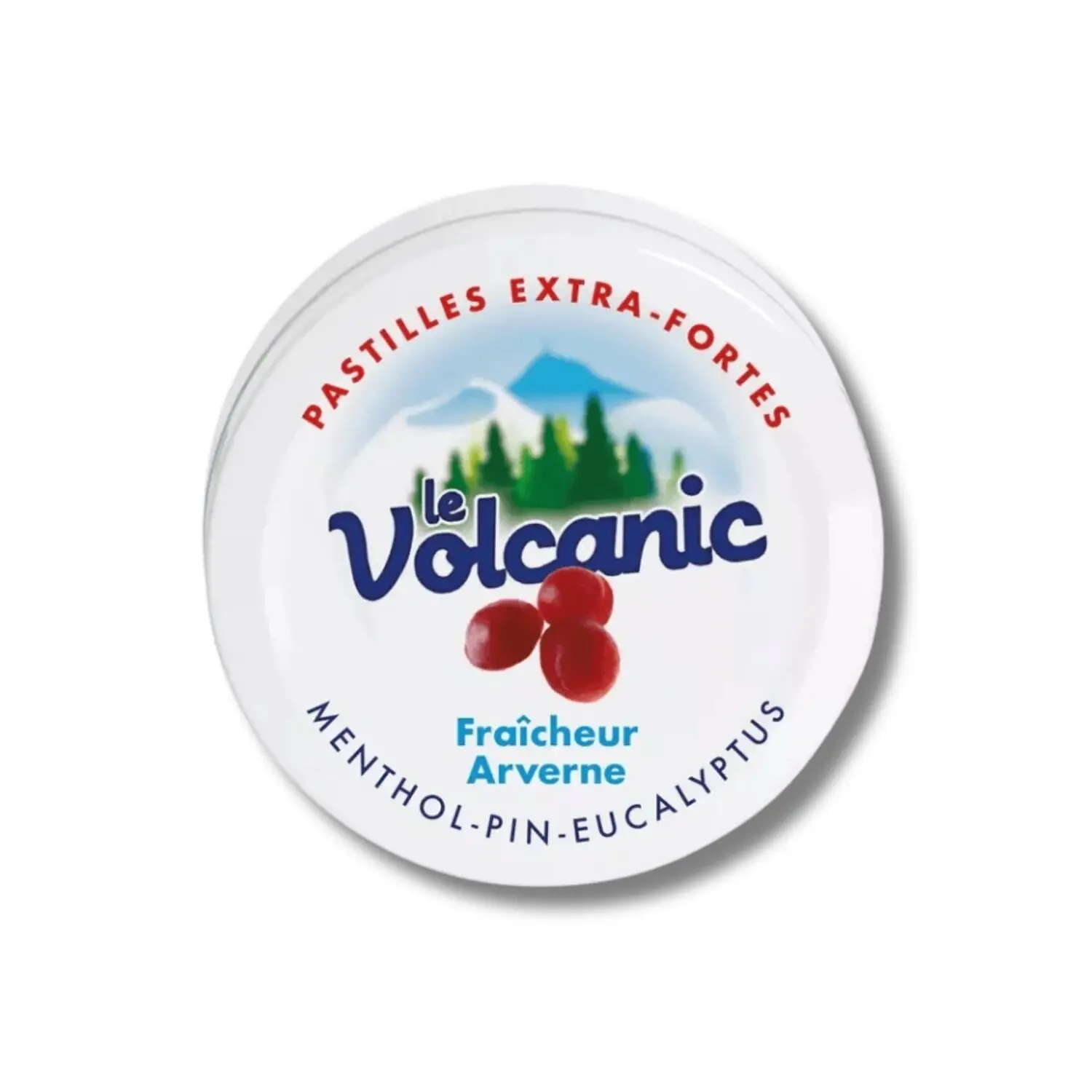 Le Volcanic | Bonbons Artisanaux | Saveur Pin Eucalyptus | 50g de bonbons | Boîte 70mm