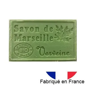 Marseille soap with organic olive oil - Verbena fragrance - 125g