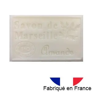 Marseille soap with organic olive oil - Almond fragrance - 125g