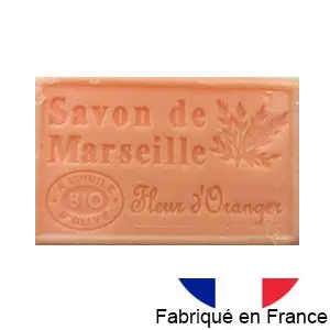 Marseille soap with organic olive oil - Orange Blossom fragrance - 125g