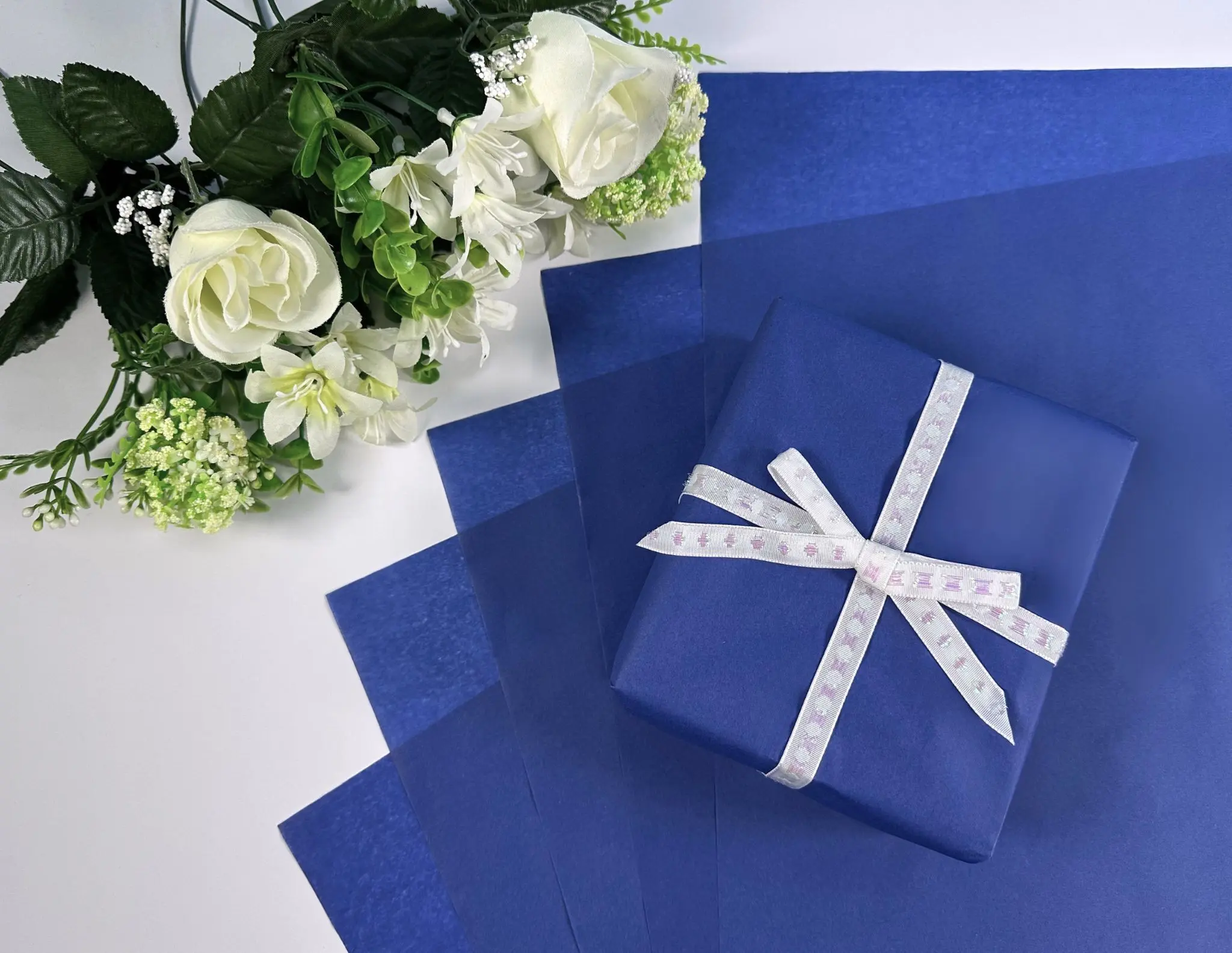 Blue Tissue Paper Marine - 50 Sheets 50cm x 75cm | Eco Packaging