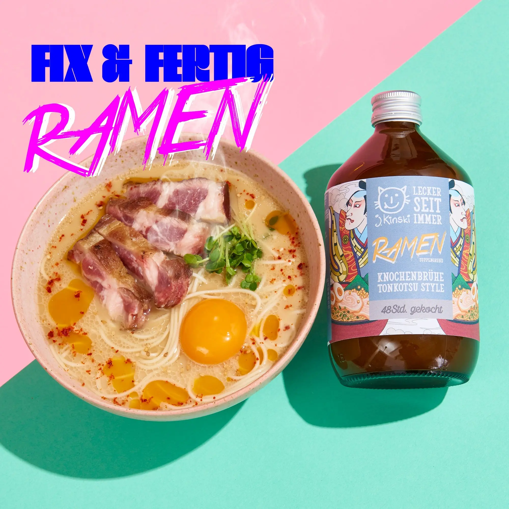Base de soupe bio Ramen - Bouillon d'os Tonkotsu