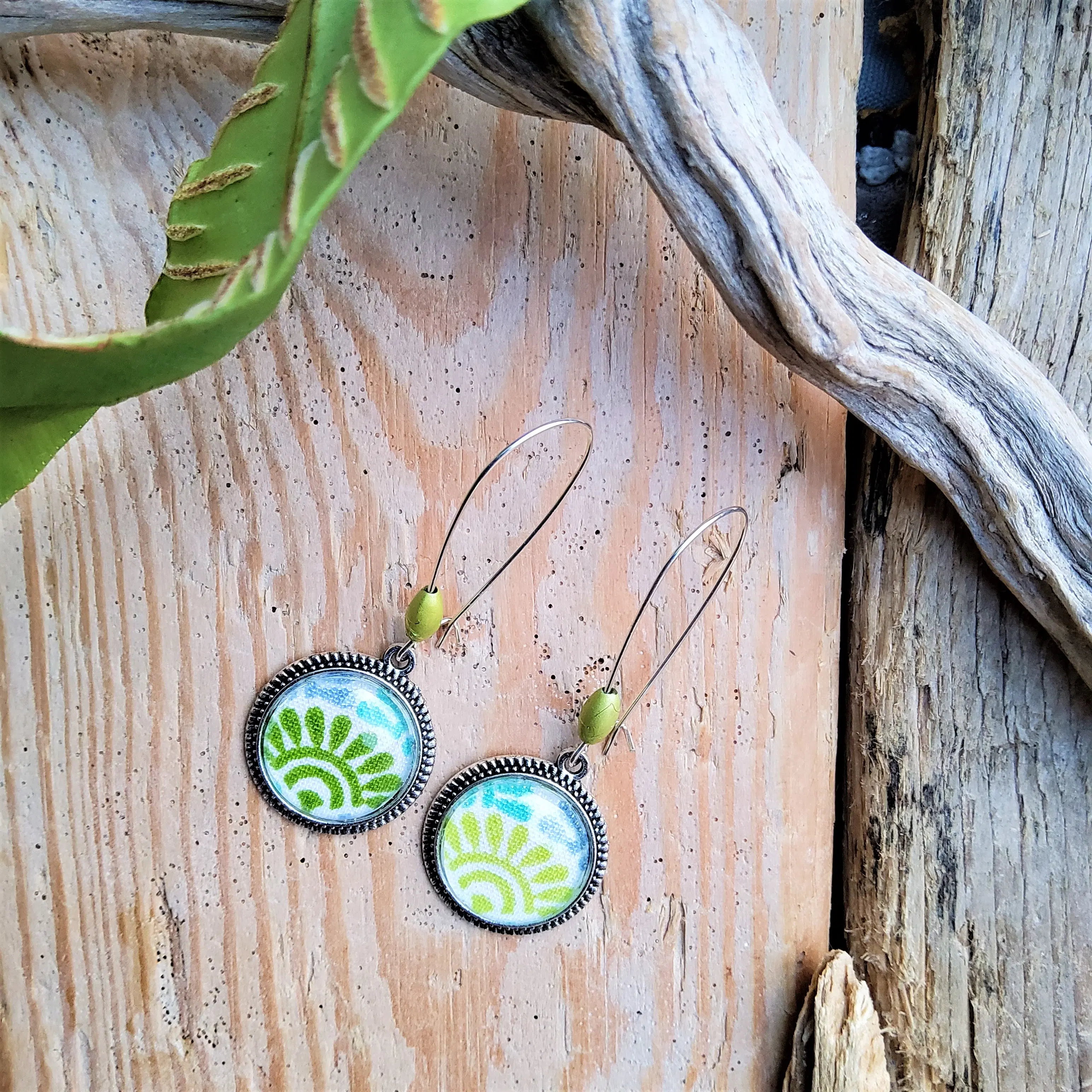 Boucles vintage Mia vert