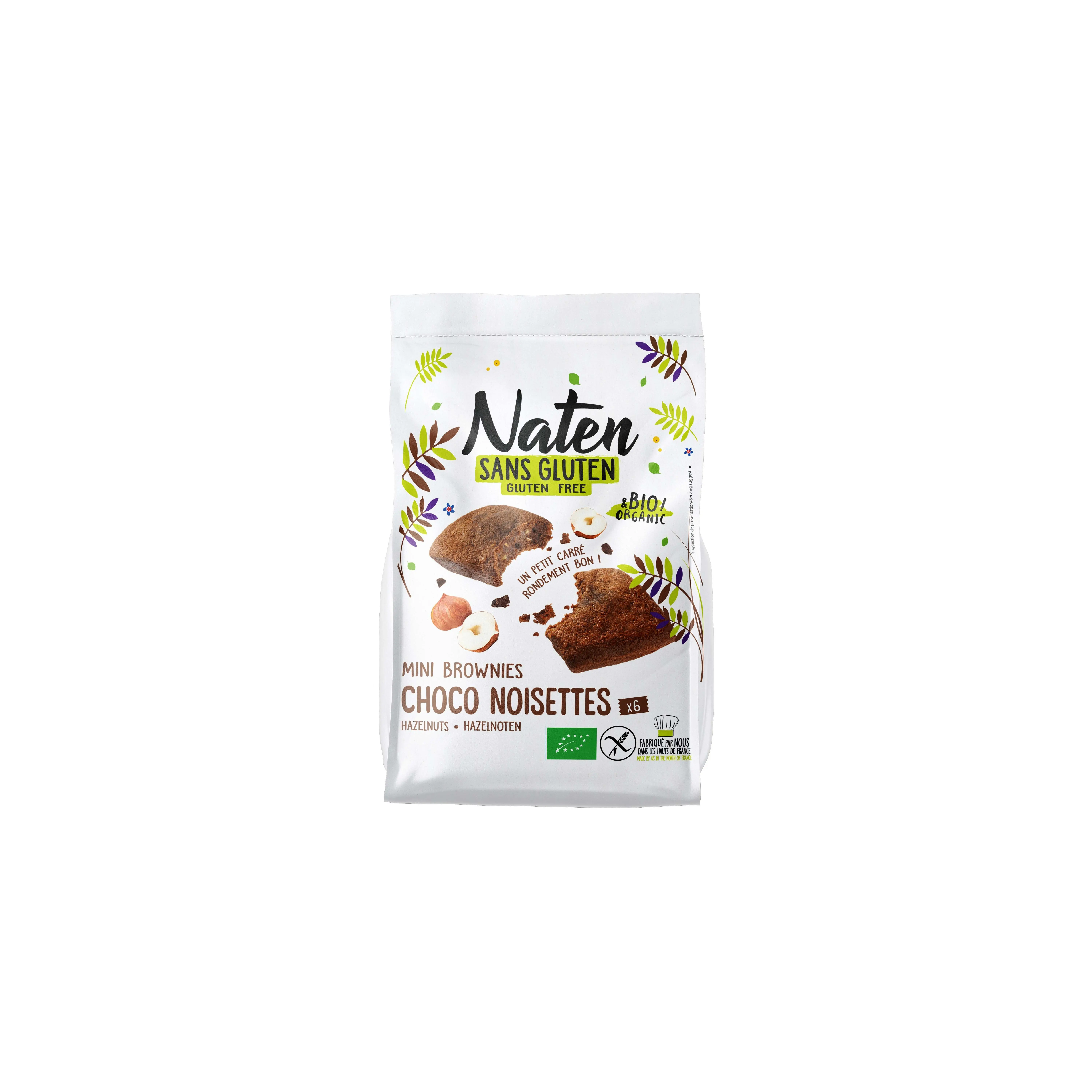 Gluten-free chocolate hazelnut mini brownies 170g Naten